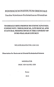 Marriage Rite Proper to Ethnic Knanaya Community.